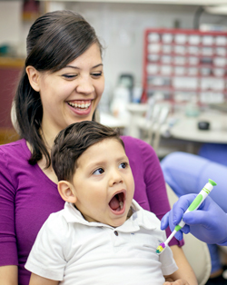 Child at the dentist