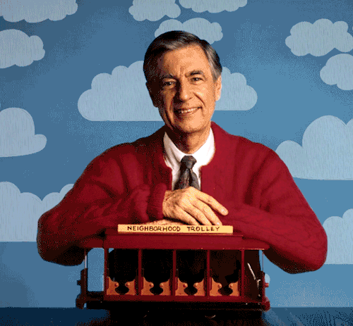 Image result for mister rogers gif