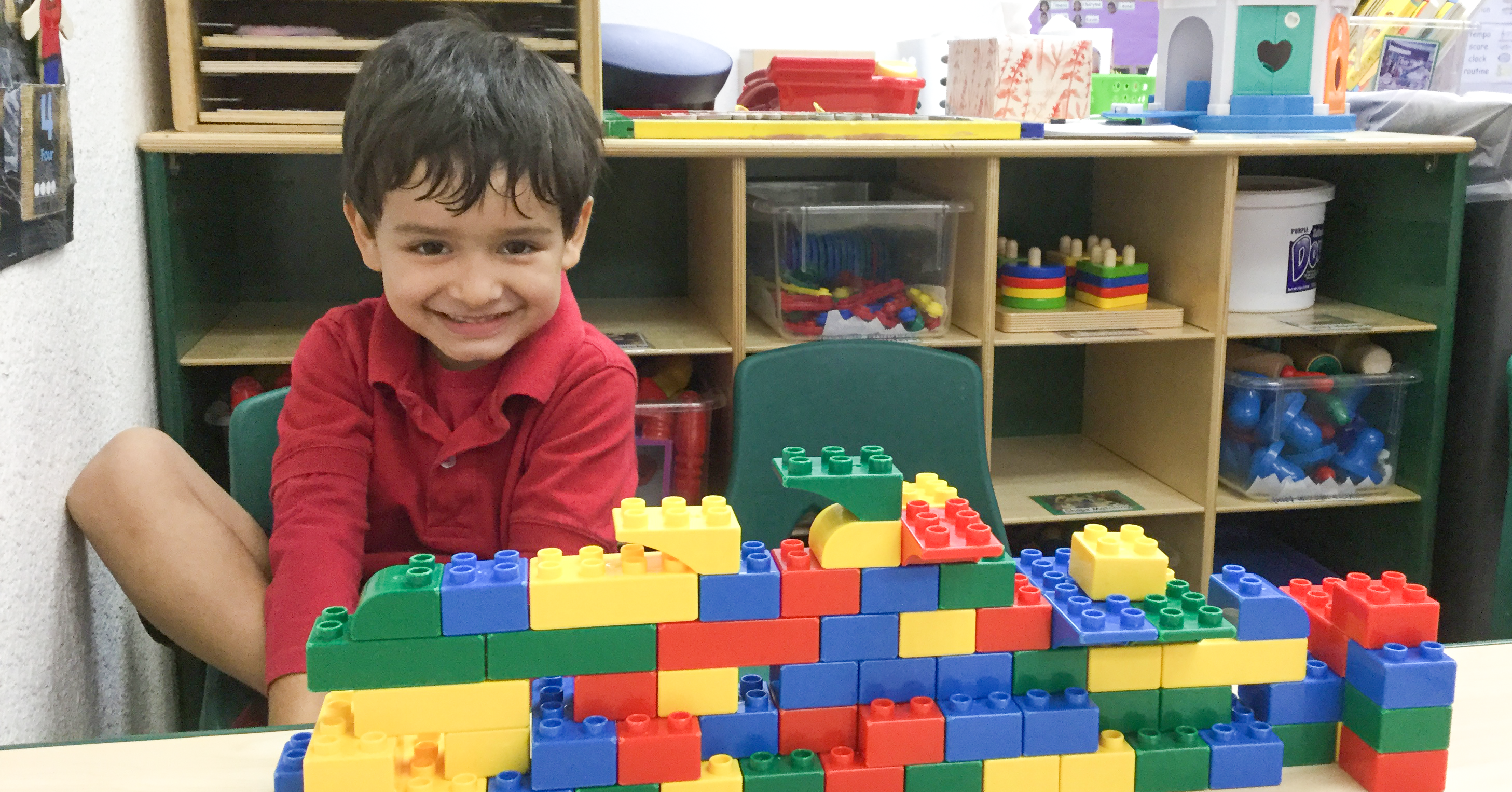 little boy in classroom