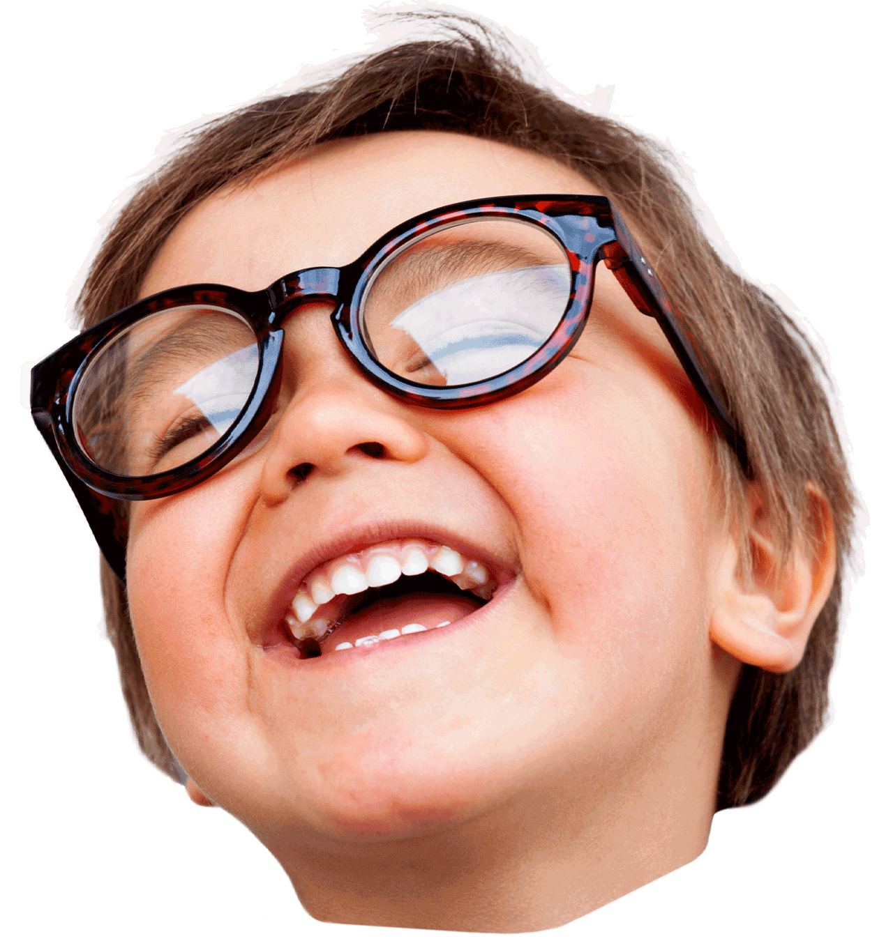 Face of a laughing child